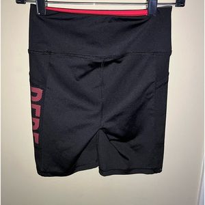 Black / pink “bebe” biker shorts